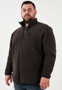 PLUS SIZE - Flísová bunda - brown