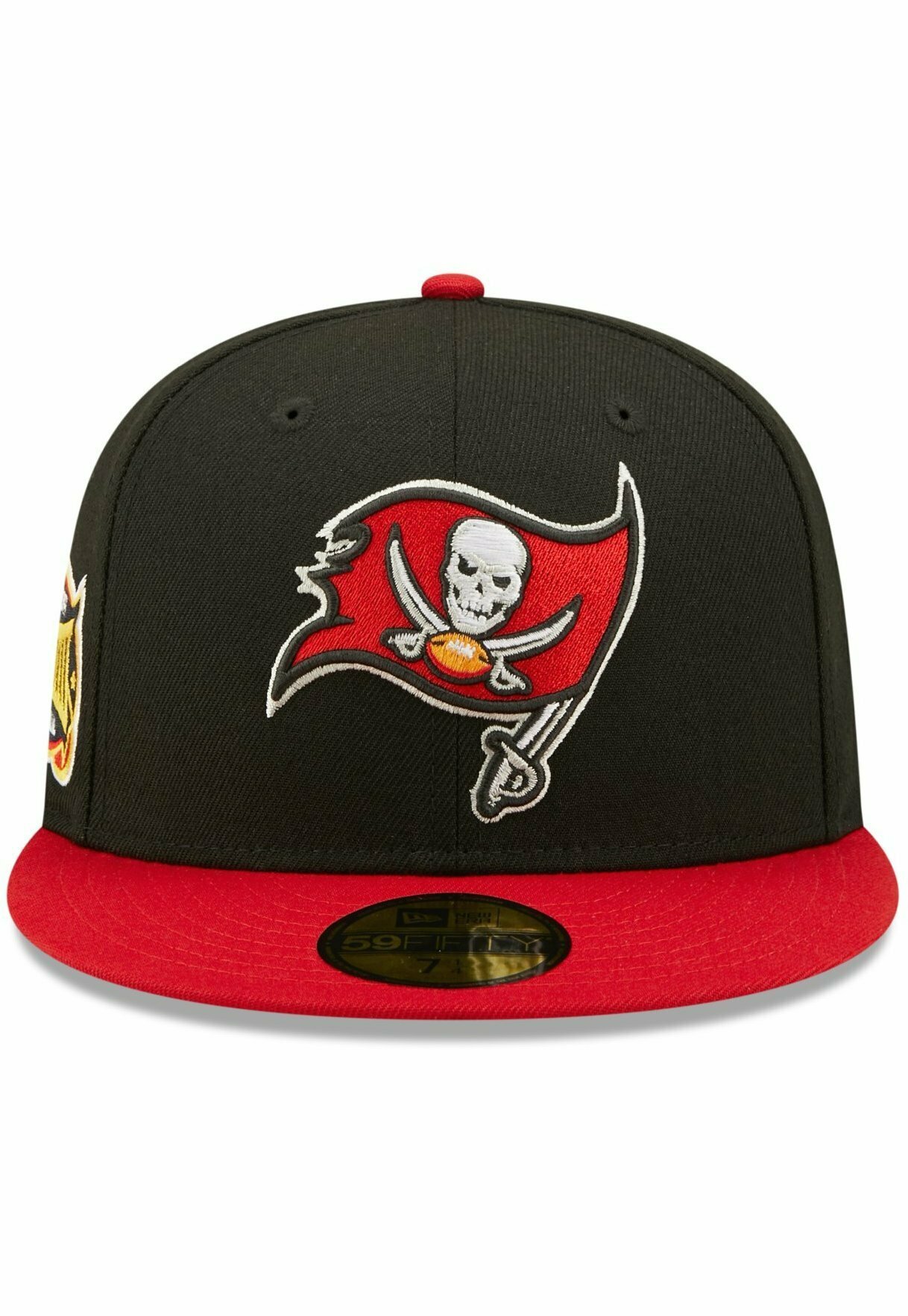 New Era 9FORTY Stretch Cap | NFL TRAINING Tampa Bay Buccaneers | BLACK EDITION | Gestickte Logos | Stretch-Fit