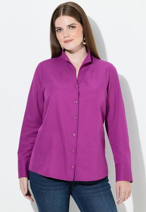 OXFORD WEEFSEL KELKKARAAG LANGE MOUWEN - Overhemdblouse - berry