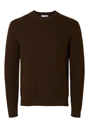 Selected, SLHDANE STRUCTURE CREW NECK - Πουλόβερ - demitasse
