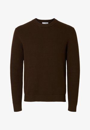 Selected, SLHDANE STRUCTURE CREW NECK - Striktrøje - demitasse