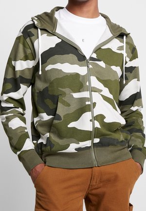 Mikina na zip - olive