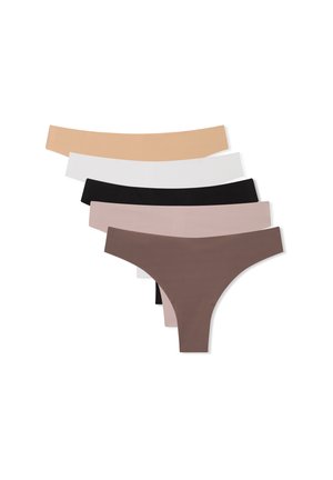 BRASILIANA TINTA PACK 5 - Perizoma - 1x Black, 1x White, 1x Nude, 1x Chocolate, 1x Lilac