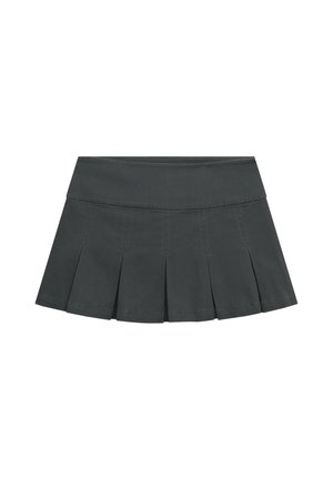 Bench, BENCH X SUPERDRY &AMP; CO BENCH LOGO PLEATED TWILL MINI SKIRT - Gonna a campana - charcoal  black
