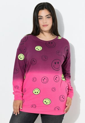 FARBVERLAUF SMILEY LANGARM - Sweatshirt - dark claret