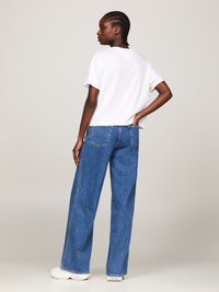 Tommy Jeans FLAG TEE - T-shirt con stampa - ancient white