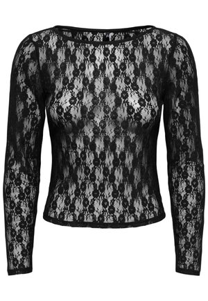 ONLY, ONLNIKITA L/S BOATNECK LACE TOP BOX JRS - Μπλούζα - black