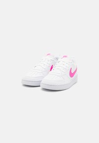 Nike Sportswear COURT BOROUGH LOW RECRAFT - Trainers - white/laser fuchsia