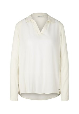 MIT KRAGEN - Bluse - gardenia white