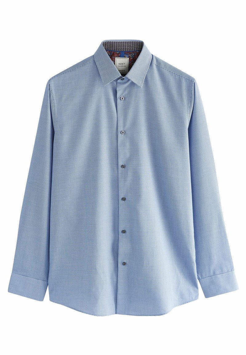 Next TEXTURED TRIMMED REGULAR FIT SINGLE CUFF - Skjorta - navy blue