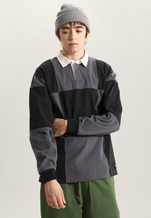 GRANT CHECKERBOARD RUG - Camiseta de manga larga - black