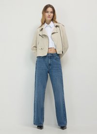 Calliope CHIODO EFFETTO  - Kunstlederjacke - beige medio