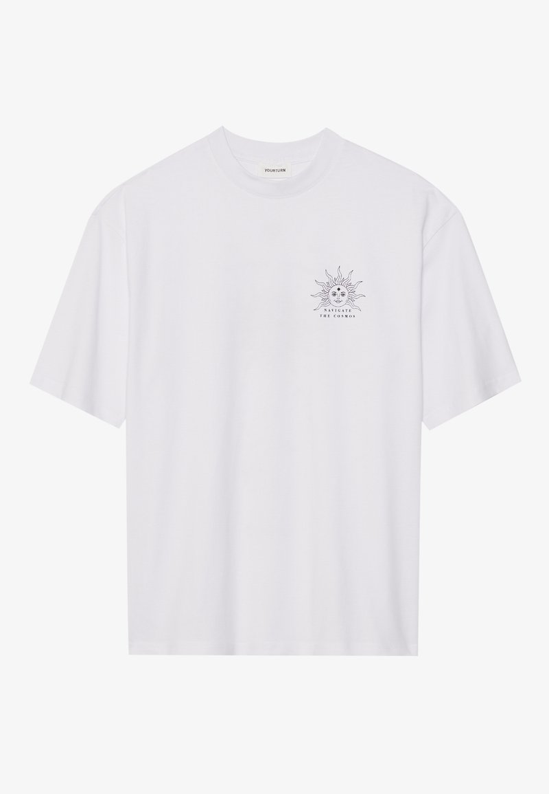 YOURTURN T-shirt print wit YOURTURN T-shirt print wit