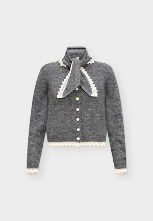 YAS, YASMILLIE SCARF CARDIGAN - Gilet - medium grey melange