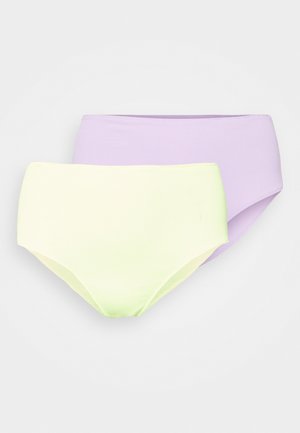 TIA HIGH WAIST BRAZILIAN PANT 2 PACK - Bikini bottoms - neon lime/lilac