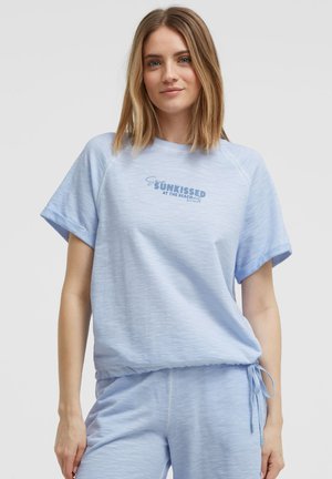 Soccx, SOCCX KURZARM-SWEATSHIRT MIT BACK-ARTWORK - T-Shirt print - soft ocean