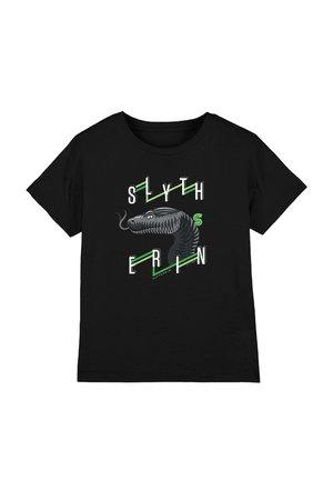 Cotton Soul, HARRY POTTER SLYTHERIN LINES UNISEX - Print T-shirt - black