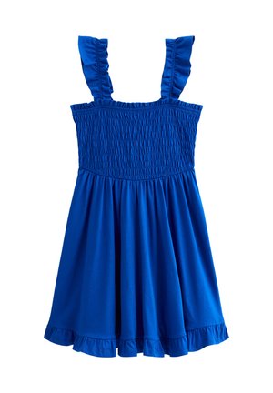 New Look SHIRRED STRAPPY MINI - Vestito di maglina - bright blue