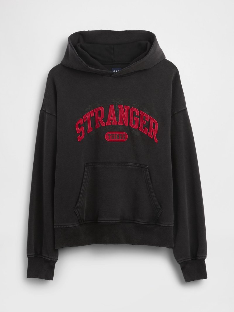 GAP STRANGER THINGS HEAVYWEIGHT HOODIE - Hættetrøje - black/sort ...