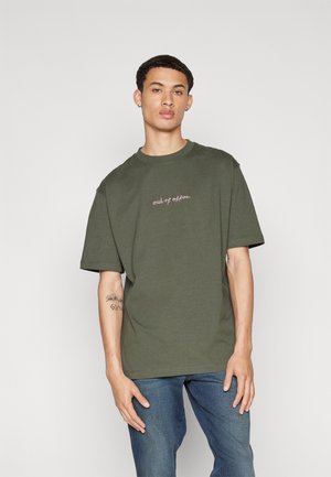 Print T-shirt - dark green