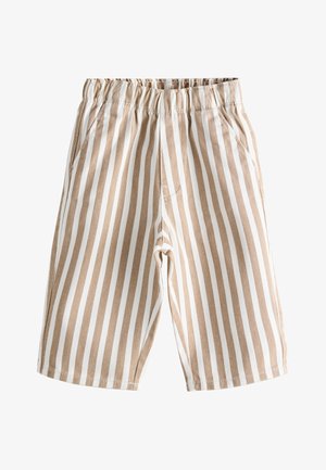 Next REGULAR FIT - PULL ON WIDE - Trousers - tan white stripe