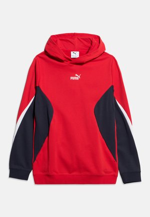BLOCK HOODIE UNISEX - Mikina s kapucňou - for all time red