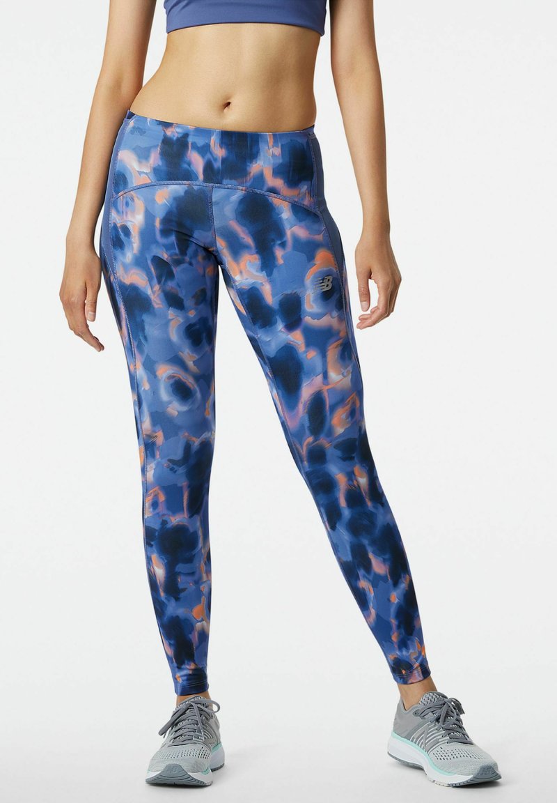 New Balance Tights blauw gemêleerd