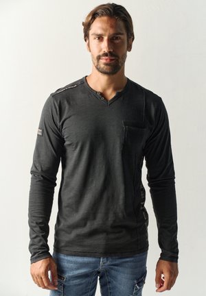 Koroshi, KOROSHI MEN'S WASHED LONG SLEEVE T-SHIRT MEN'S WASHED LONG SLEEVE T-SHIRT - Camiseta de manga larga - black