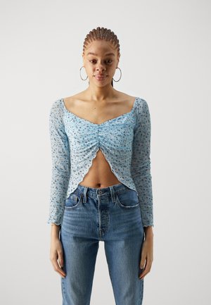 Long sleeved top - light blue/multi-coloured