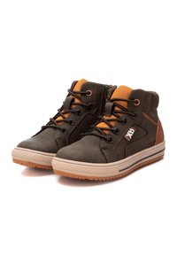 XTI Botines con cordones - kaki