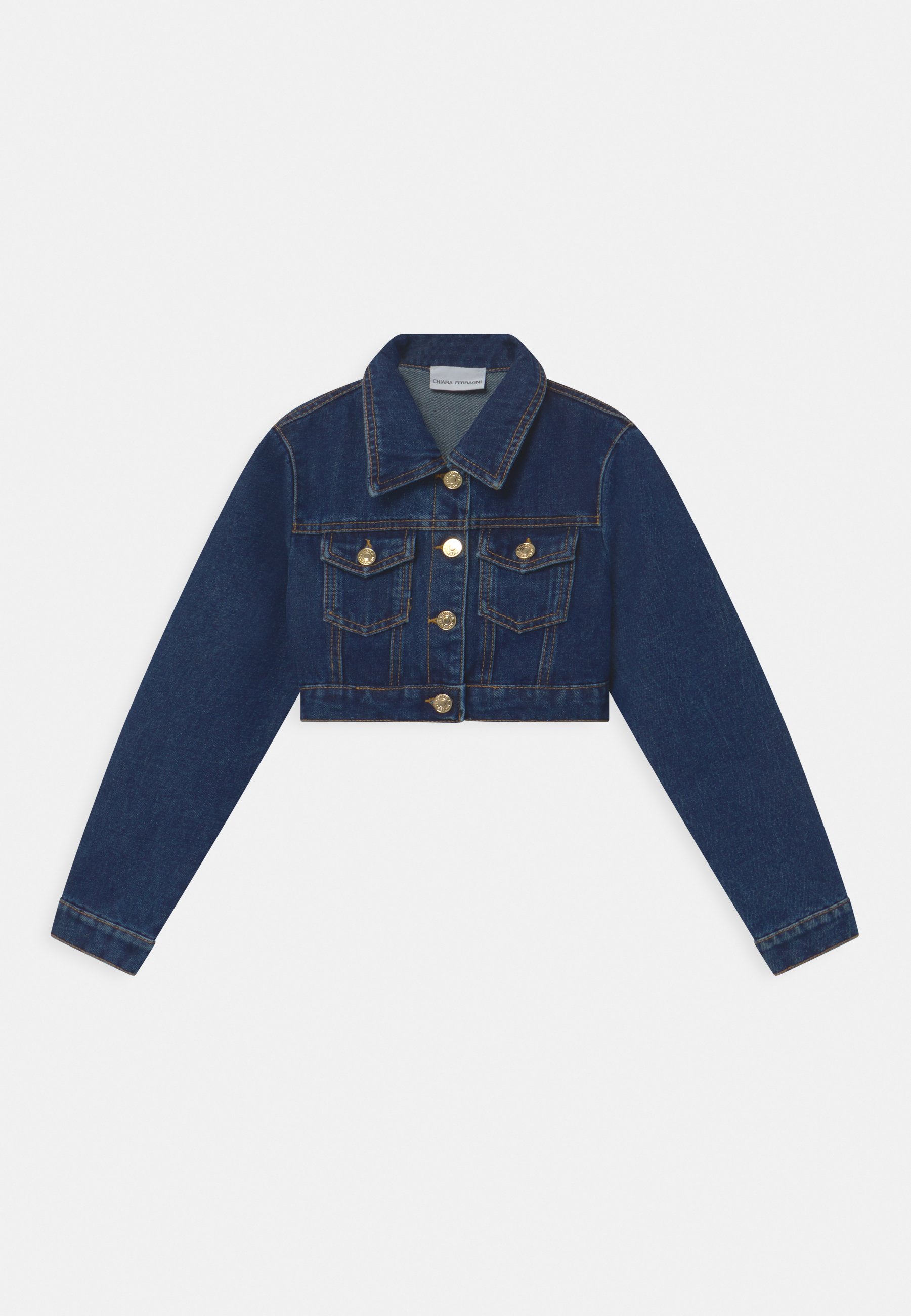 CHIARA FERRAGNI CROP FLIRTING - Giacca di jeans - blue denim/blu denim -  Zalando.it