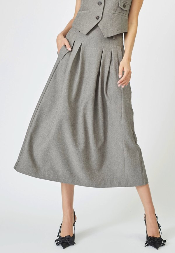 NANACC PLEAT SKIRT - A-Linien-Rock - mink