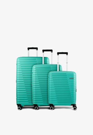 American Tourister, ROADRUSH 4 ROLLEN KOFFERSET 3-TEILIG MIT DEHNFALTE UNISEX - Set de valises - aqua turquoise