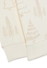 OVS CHRISTMAS REGULAR FIT WITH PRINT - Jersey con capucha - beige marl