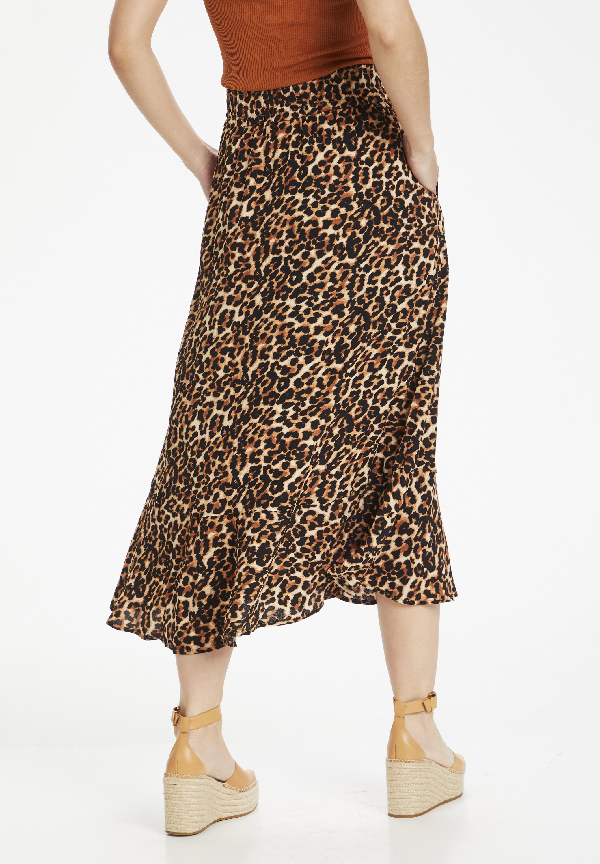 jupe longue leopard