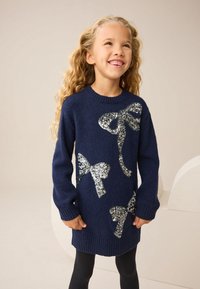 Next REGULAR FIT - BOW EMBELLISHED  - Abito in maglia - navy