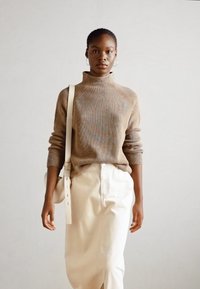 Marc O'Polo LONGSLEEVE STAND UP COLLAR - Vesta - shaded brown melange
