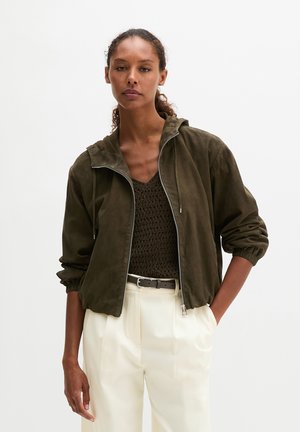Marc O'Polo, Veste en cuir - mossy earth