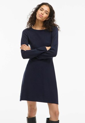 VIHELLIE LANGÄRMELIGES - Gebreide jurk - navy blazer