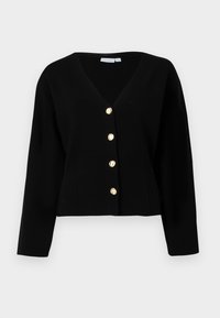 VISWAY V NECK - Cardigan - black beauty