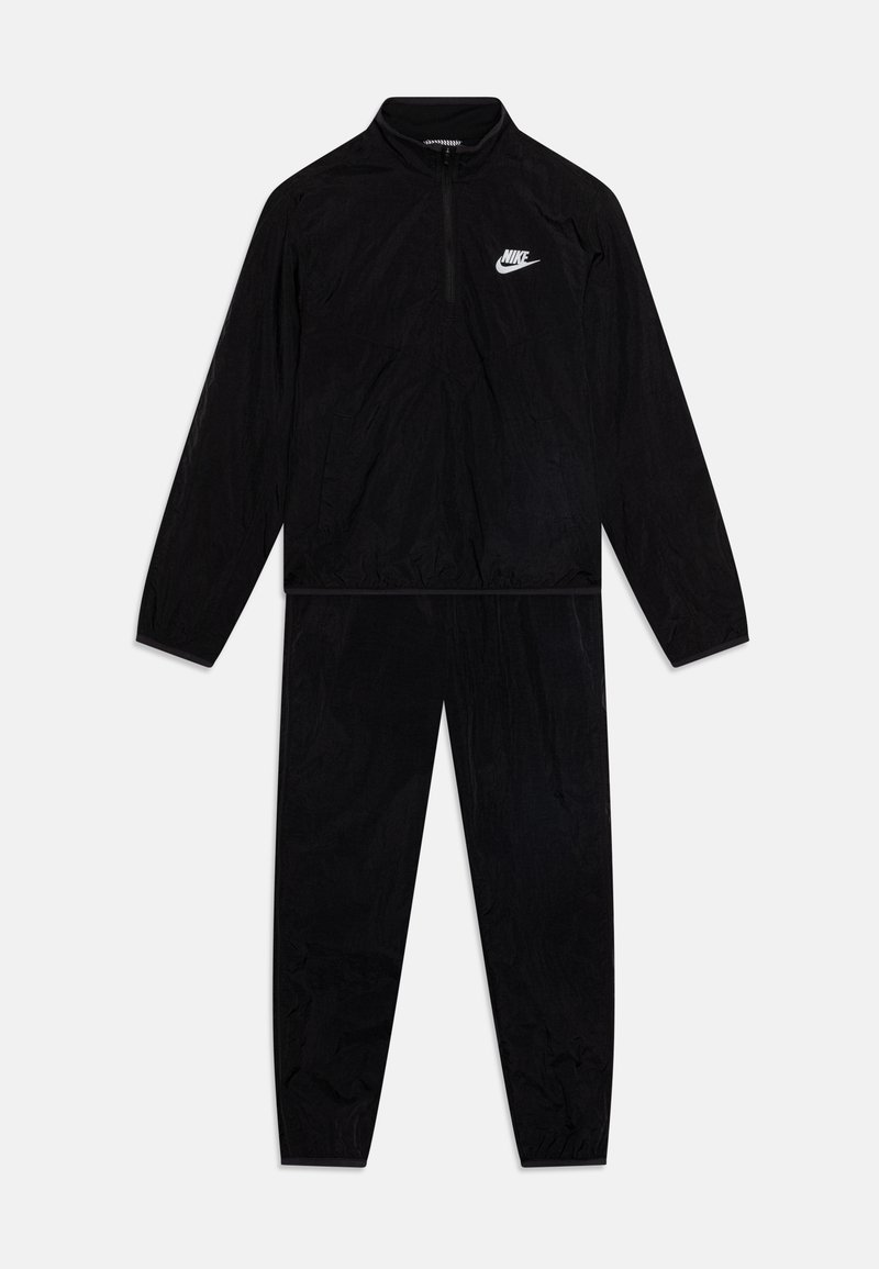 Nike Sportswear TRACKSUIT UNISEX SET - Tracksuit - black/white/black - Zalando.ie