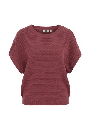 WE Fashion, WE FASHION DAMES TRUI MET STRUCTUUR - T-shirts print - old rose