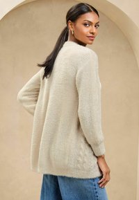 Lipsy EYELASH LONG - Kardigan - ivory