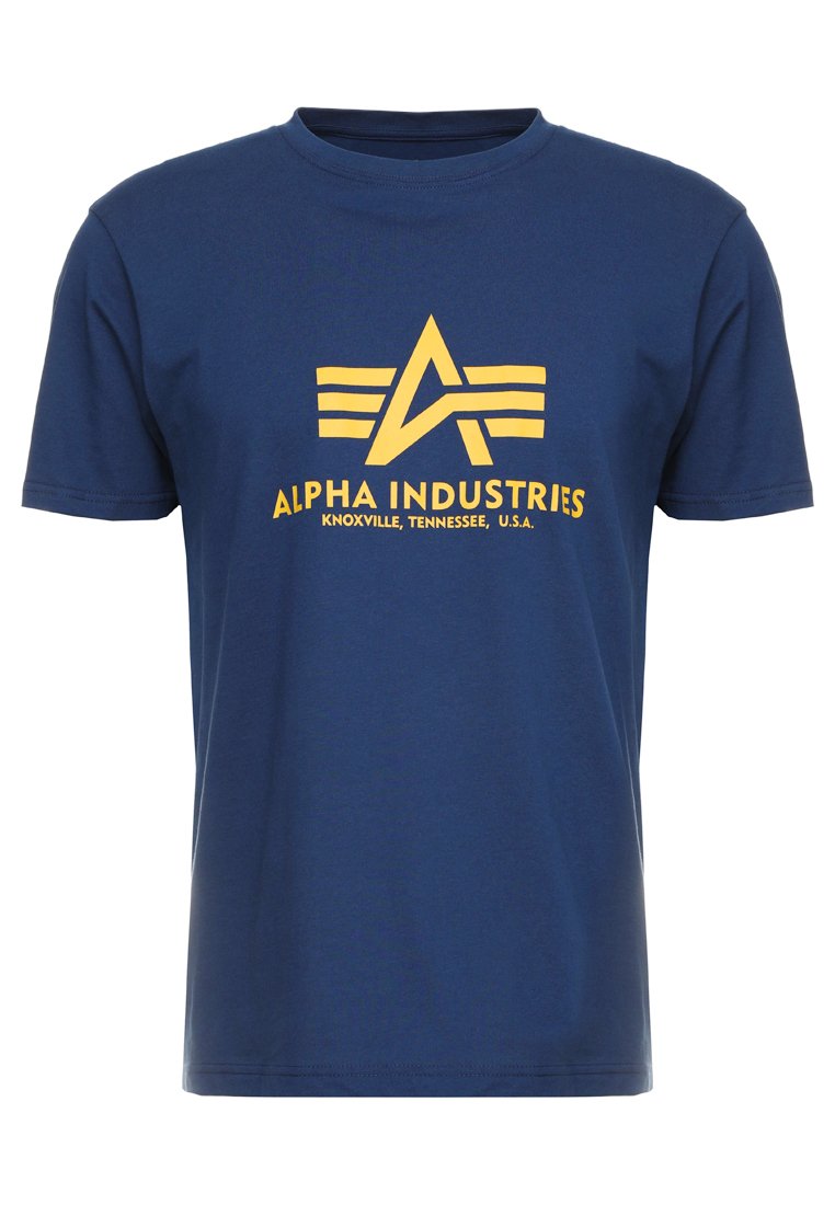 alpha industries T-shirt print donkerblauw