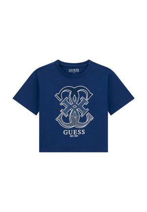 MIT STRASSSTEIN-LOGO - T-Shirt print - blau