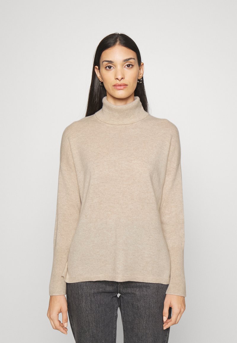 pure cashmere TURTLENECK - Strickpullover - oatmeal/sand - Zalando.ch