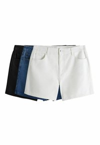 THE SET 3 PACK - Pantaloni scurți din denim - mid blue ecru black