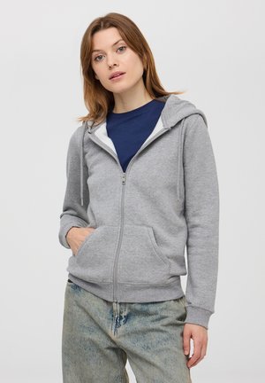 Terranova PESANTE CON UNITA - Felpa con zip - grigio medio melange