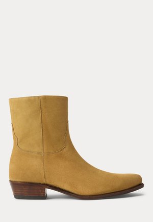 Polo Ralph Lauren CALFSKIN SUEDE WESTERN BOOT - Bottines de cowboy / motard - caramel