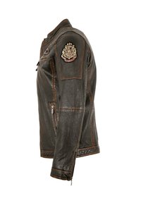 Lederjacken24 CALE-3 - Lederjacke - dunkelbraun